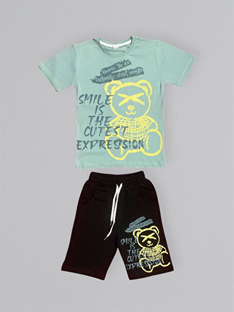 Mnk Baby & Kids Baskılı Erkek Çocuk Tişört Şortlu Takım M00715 - S000388894-18194