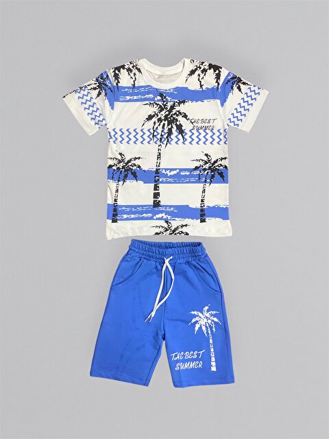 Mnk Baby & Kids Baskılı Erkek Çocuk Tişört Şortlu Takım M00715 - S000388894-19393