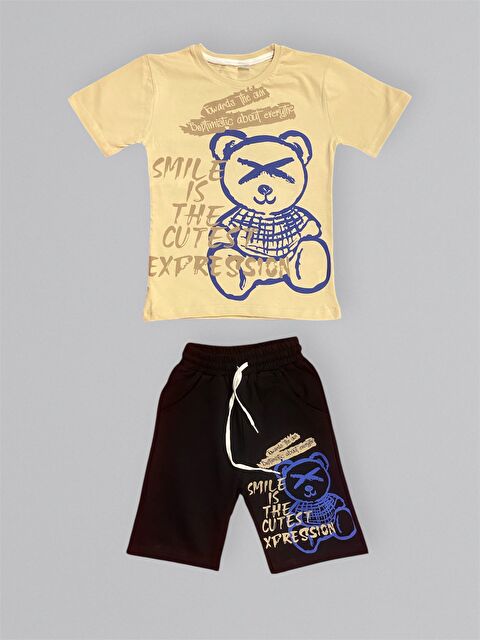 Mnk Baby & Kids Baskılı Erkek Çocuk Tişört Şortlu Takım M00715 - S000388894-19928