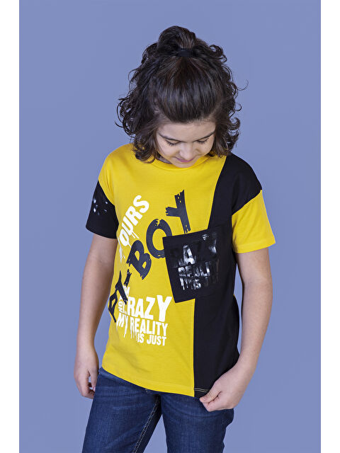 Toontoykids Erkek Çocuk Garnili Cep Detaylı Tişört - S000417921-20074