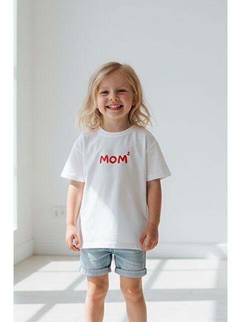 Monila Unisex Çocuk Pamuklu Bisiklet Yaka Baskılı T-Shirt - S000514688-37325