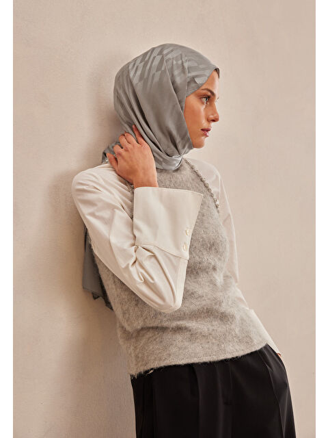 Fresh Scarfs Dublın Jakarlı Şal Koyu Grı - S000420374-20600