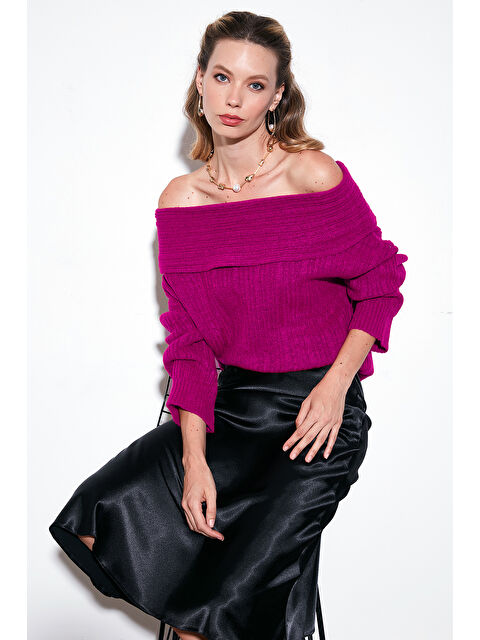 Lela Standart Fit Madonna Yaka Triko Kadın Kazak 4615216 - S000290949-18686