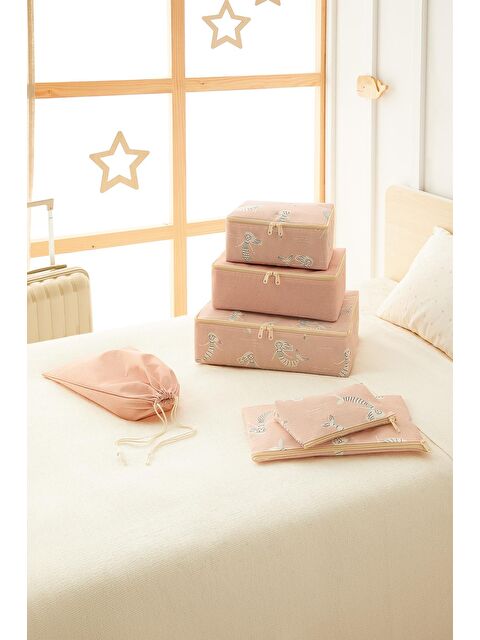 Ocean Home Textile 6'lı Çocuk Odası Deniz Kızı Bavul İçi Düzenleyici Set - S000247693-20024