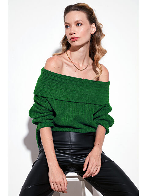 Lela Standart Fit Madonna Yaka Triko Kadın Kazak 4615216 - S000290949-19416