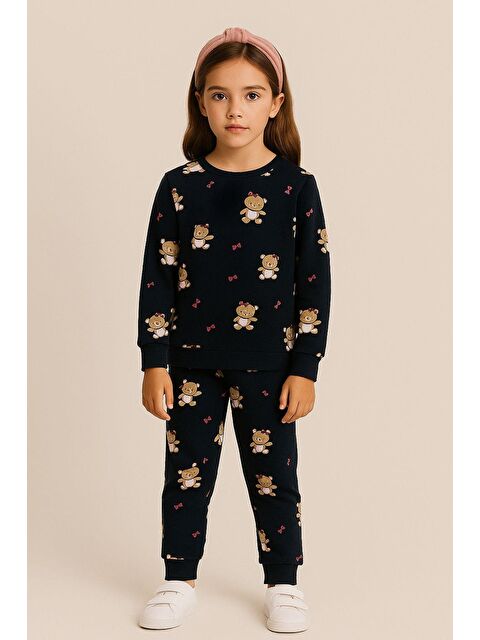 Katia And Bony Kız Çocuk Teddy Desenli Pijama Takımı - S000487242-23173