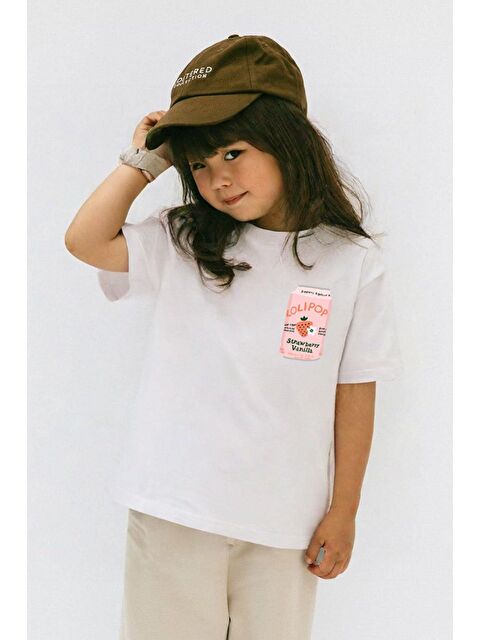 Monila Unisex Pamuklu Bisiklet Yaka Baskılı T-Shirt - S000513947-19965