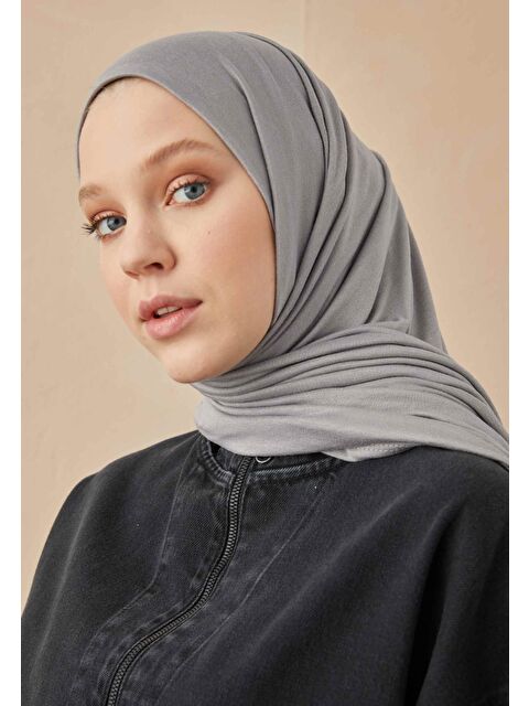 Fresh Scarfs Penye Şal Füme - S000420272-33408