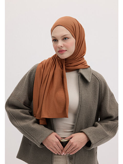 Fresh Scarfs Bambu Penye Şal Kiremit - S000420294-18657