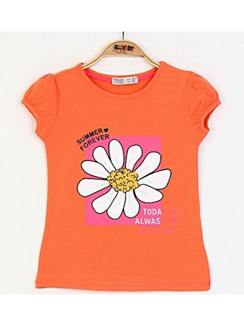 Toontoykids Kız Çocuk Papatya Baskılı Taş İşlemeli Tişört - S000361972-20013