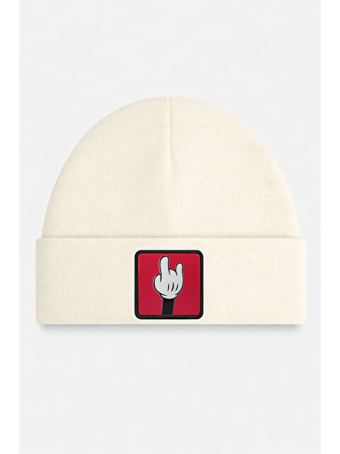 BlackBörk Parmak Logolu Off White Bere