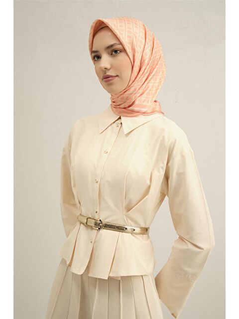 ARMİNE Çiçek Desenli Saf İpek Sura Eşarp 9301 40 - S000500527-22000