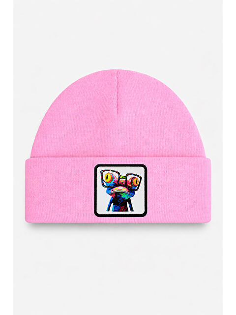 BlackBörk Bukalemun Logolu Pembe Çocuk Bere