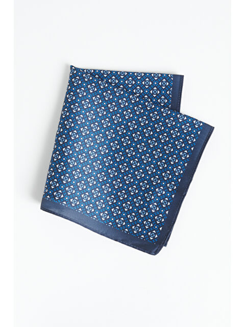 Altınyıldız Classics Erkek Lacivert-Gri Desenli Mendil - S000447585-37346