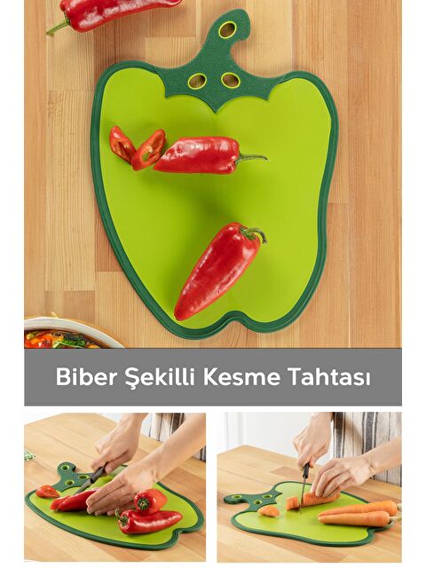 Meleni Home Biber Kaydırmaz Esnek Kesim Panosu Meyve Sebze Et Doğrama Kesme Tahtası Kesme Tablası - S000385440-18194