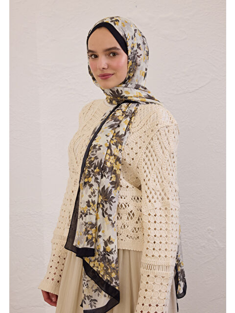 Fresh Scarfs Emmett Desen Rami Şal Siyah - S000420425-19351