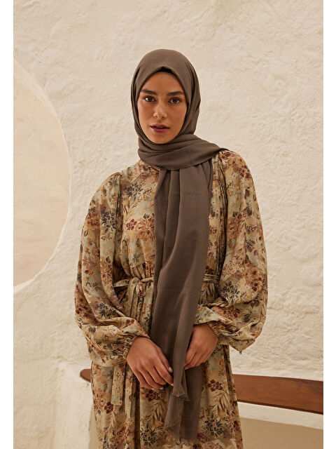 Fresh Scarfs İnce Pamuk Vual Şal Duman - S000420394-29351