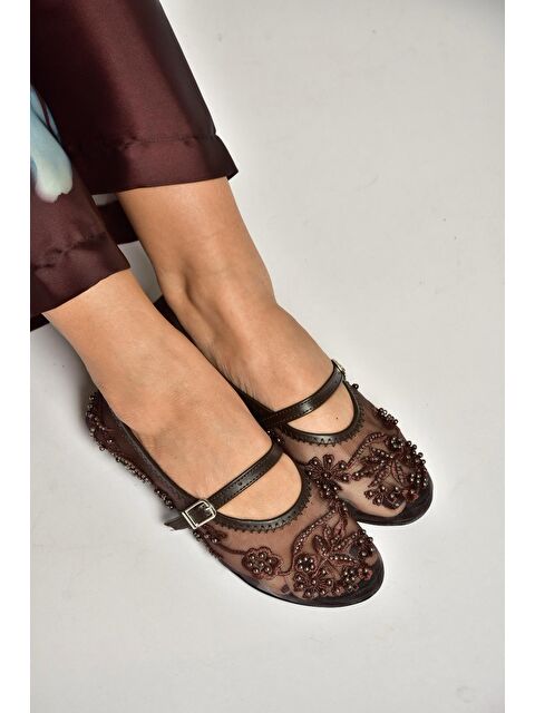 Fox Shoes Kahverengi Kadın Babet Y726330115 - S000518151-19413
