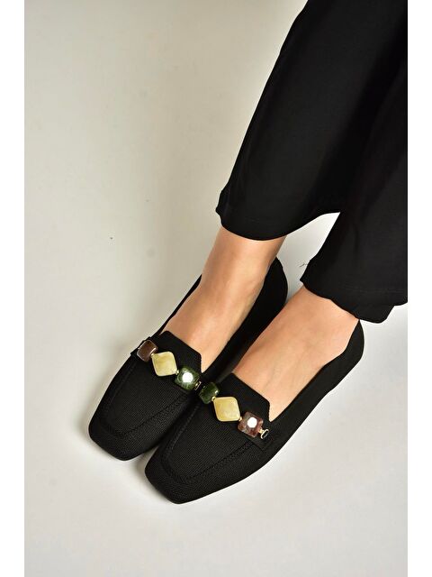 Fox Shoes Siyah Kadın Babet Y820400304 - S000518153-19351