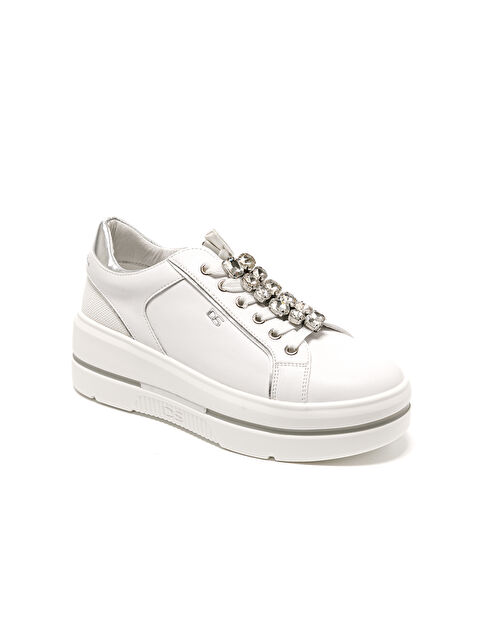 Donna Serena Kadın Sneaker 185550DM TOMAIA 5550DM Bianco Argento