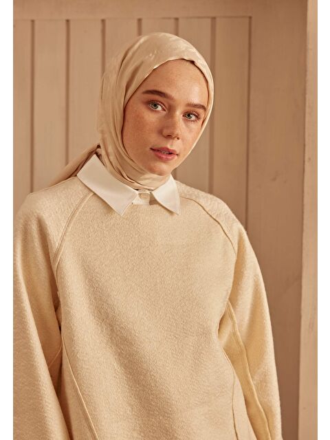 Fresh Scarfs Kazayağı Jakarlı Şal Nude - S000420372-26411