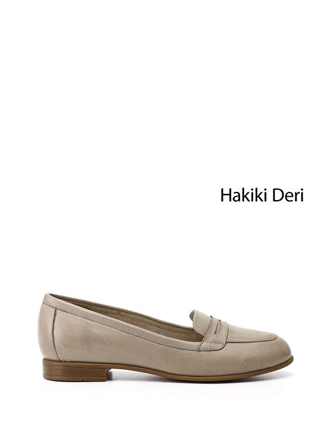 GÖNDERİ(R) Kadın AÇIK BEJ Hakiki Deri Babet - S000493513-19927