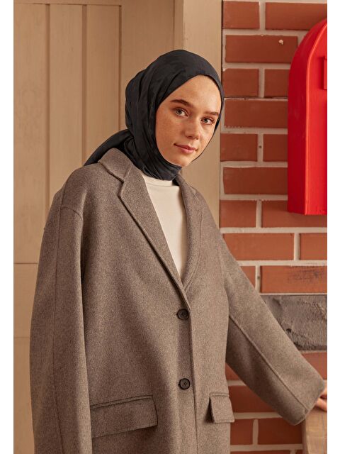 Fresh Scarfs Kazayağı Jakarlı Şal Antrasit - S000420372-29666