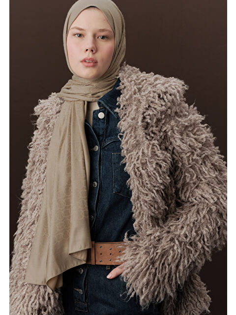 Fresh Scarfs Premıum Yünlü Düz Şal Taş - S000420395-25636