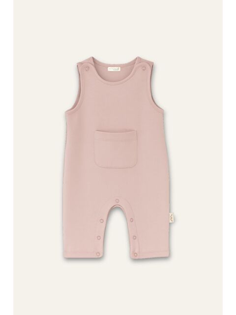 MİNİNİO Unisex Bebek Organik Tulum - Pudra