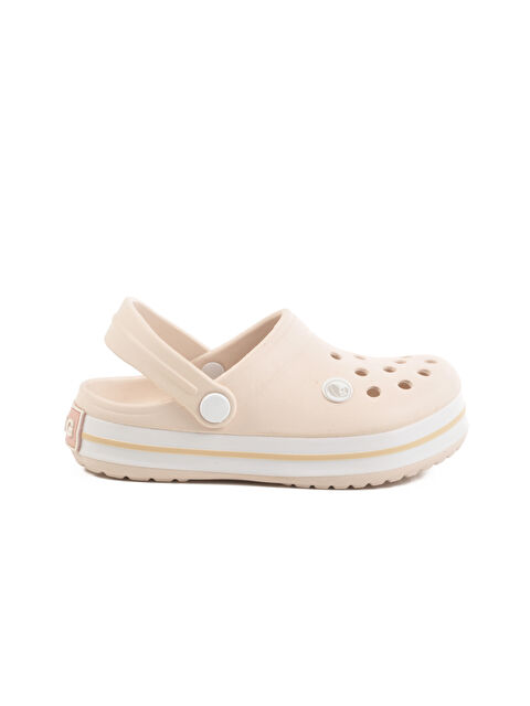 Ayakmod Ekru Eva Hafif Unisex Çocuk Sabo Terlik 214 F - S000417176-19965