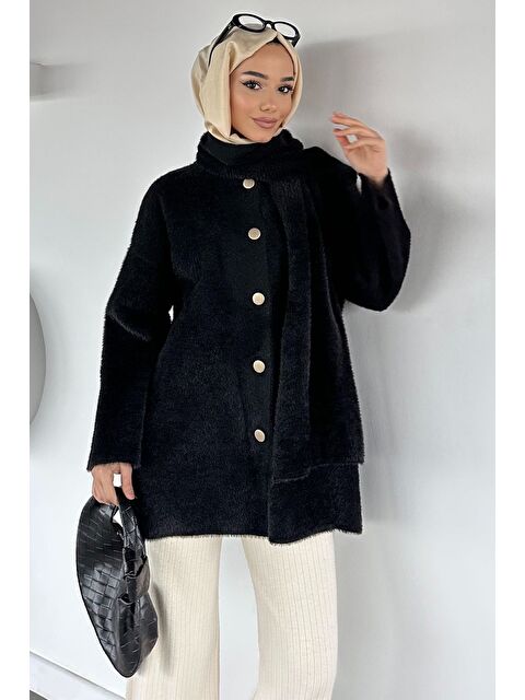 Julude Gülseli Atkılı Tesettür Triko Hırka - S000517553-19351