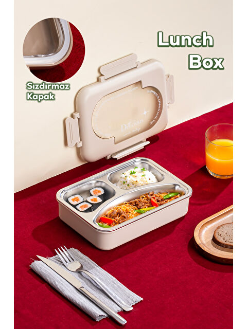 Porsima 3110 Çelik 3 Bölmeli Vakumlu Yemek Termosu - S000402268-3162