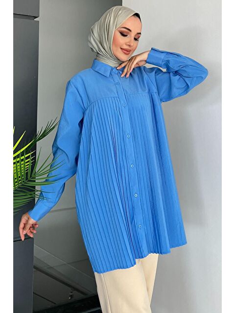 Julude Önü Pileli Kadın Tesettür Gömlek - S000210159-17234