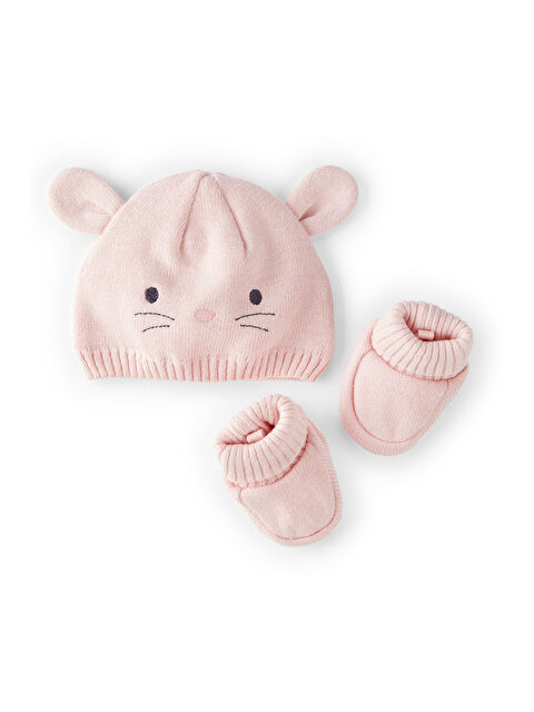 Carter's Kız Bebek Pembe Şapka-Patik