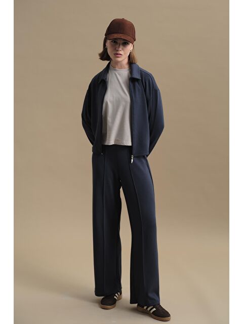 C&City Pure Touch Nervür Dikişli Pantolon Cc7003 Füme - S000497623-33408