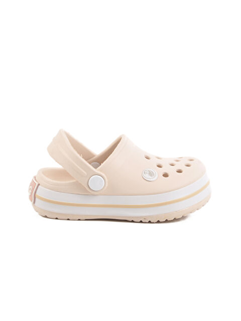 Ayakmod Ekru Eva Hafif Unisex Çocuk Sabo Terlik 214 P - S000417177-19965