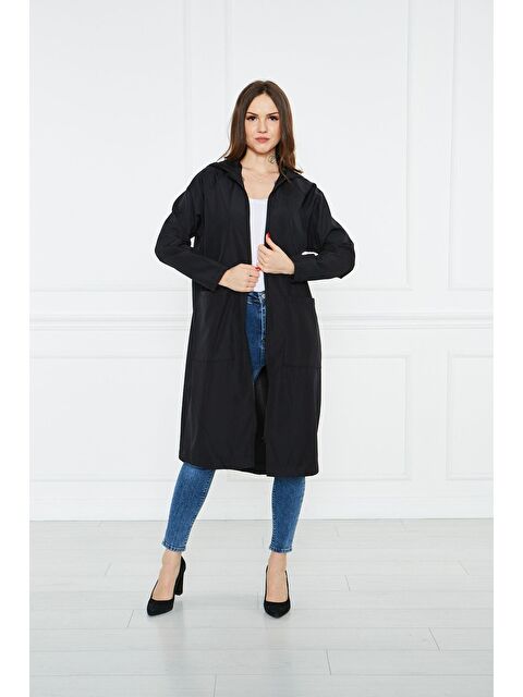 Comstar Kadın Kapüşonlu Su Itici Trençkot