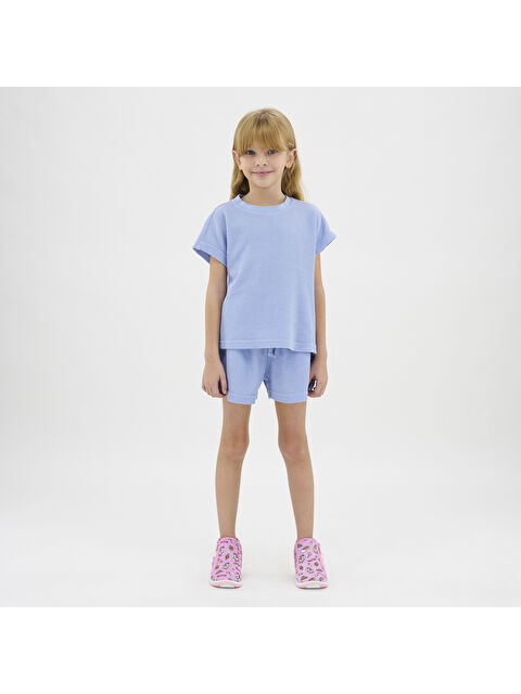 Panço Kız Çocuk Özel Dokulu Kumaşlı Şortlu Takım - S000265483-17234