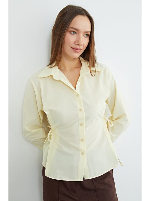 Fullamoda Basic Yanı Bağlama Detaylı Gömlek - S000455056-20072