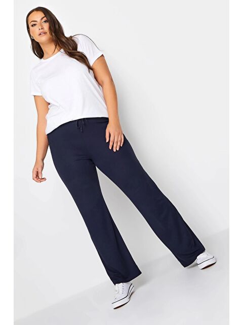 Stil Diva Büyük Beden Beli Lastikli Bol Paça Rahat Kalıp Pantolon 142022 - S000196698-21164