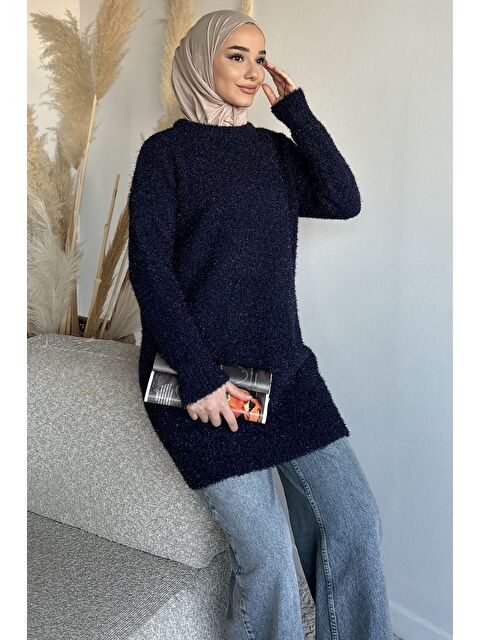 Julude Gülseli Simli Tesettür Triko Tunik - S000517565-21164