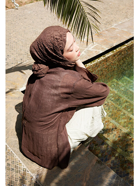 Fresh Scarfs Vual Crash Şal Kestane - S000420273-26413