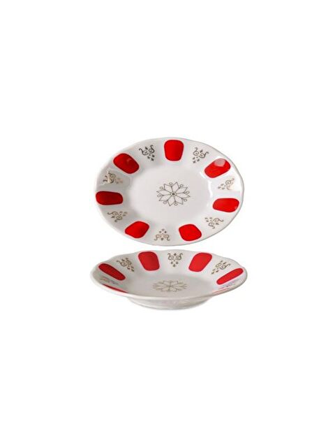 İpek Yaldızsız Çay Tabağı - Kırmızı - S000373880-20045