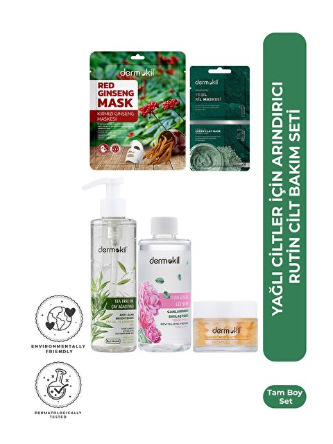 Dermokil Yağlı Ciltler İçin Arındırıcı Rutin Cilt Bakım Seti - S000511047-26865