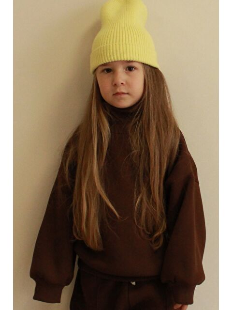 Oh La La Koala For Little Ones Sarı Sırt Baskılı Balıkçı Yaka Sweatshirt