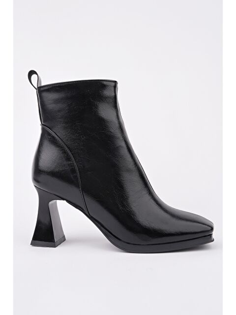 Muggo CELİNA Küt Burun Fermuarlı Topuklu Kadın Bot - S000443134-15542