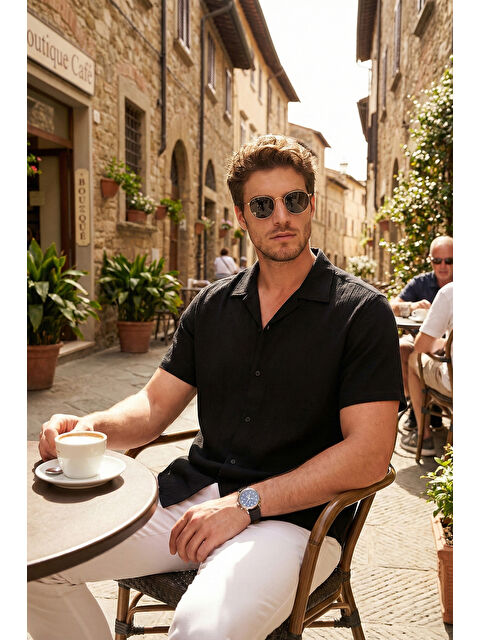 Buratti Pamuklu Regular Fit Klasik Yaka Kısa Kollu Gömlek CF26S125404 - S000526578-19351