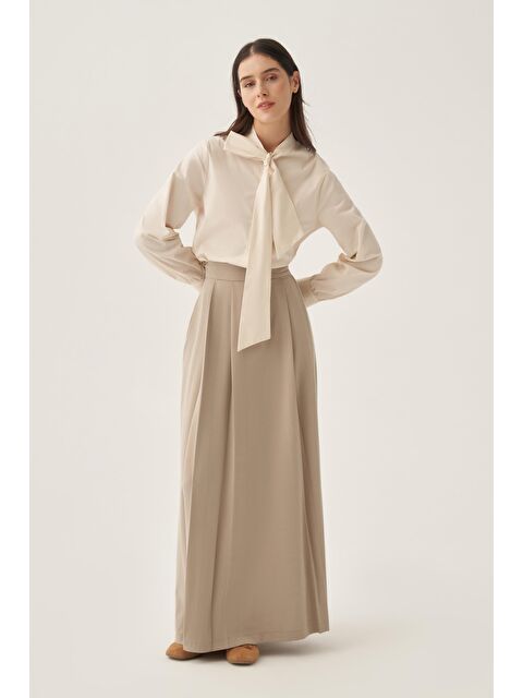 ALLDAY Bej-Önü Pileli Etek - S000500227-19928