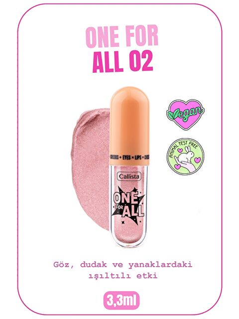 Callista One For All 02 Pink Cosmos Eyes & Lips & Cheeks Likit Göz Farı - S000287701-20024