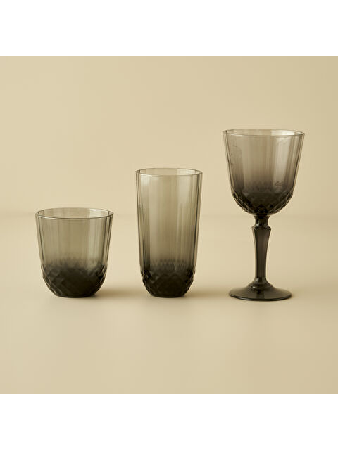 Bella Maison Colore Kesme Bardak-Kadeh Seti 18'li Antrasit - S000362500-29666